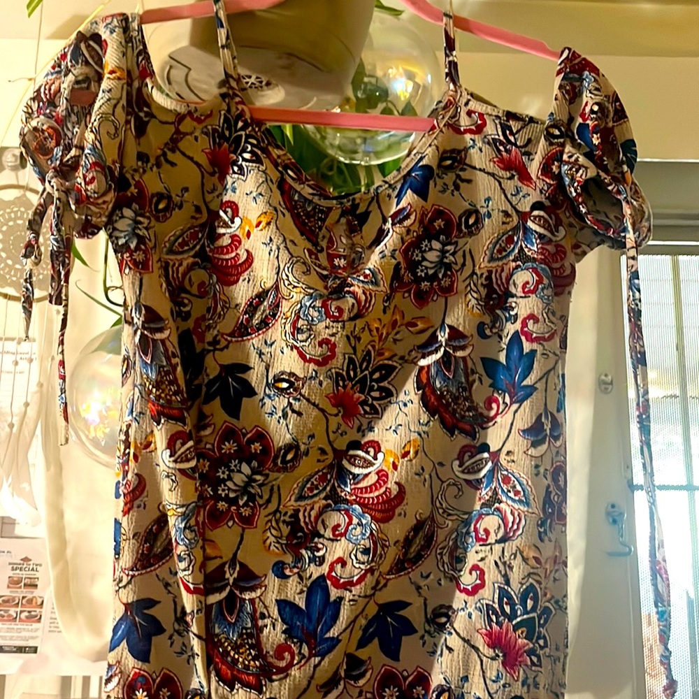 Floral off the shoulder